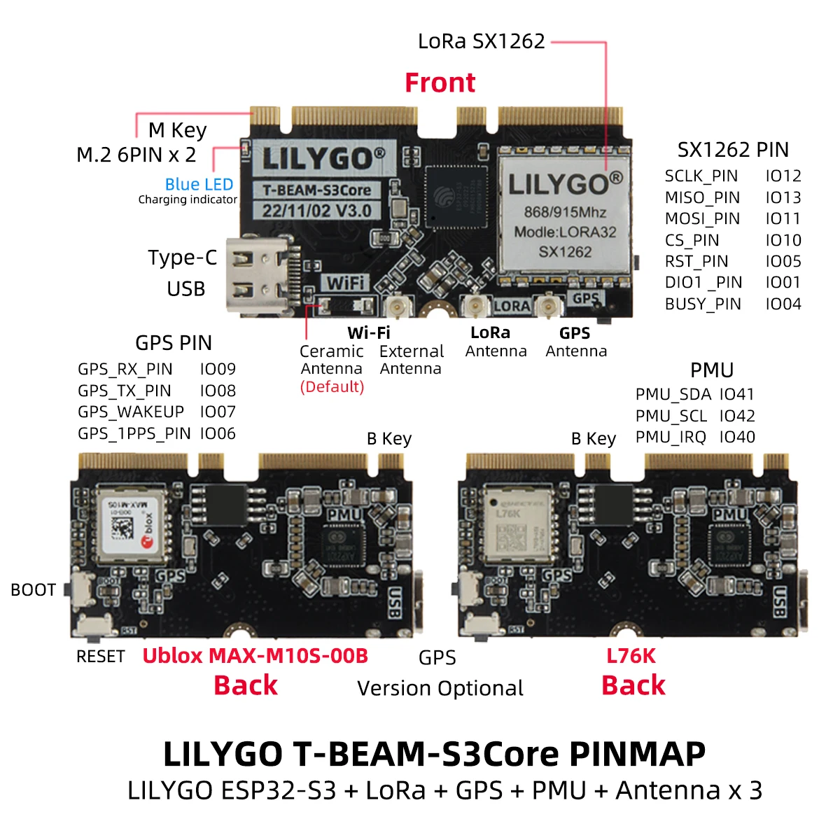 LILYGO T-BEAM-CORE V3.0 L76K U - Esp32 Development Board ulasan dan harga