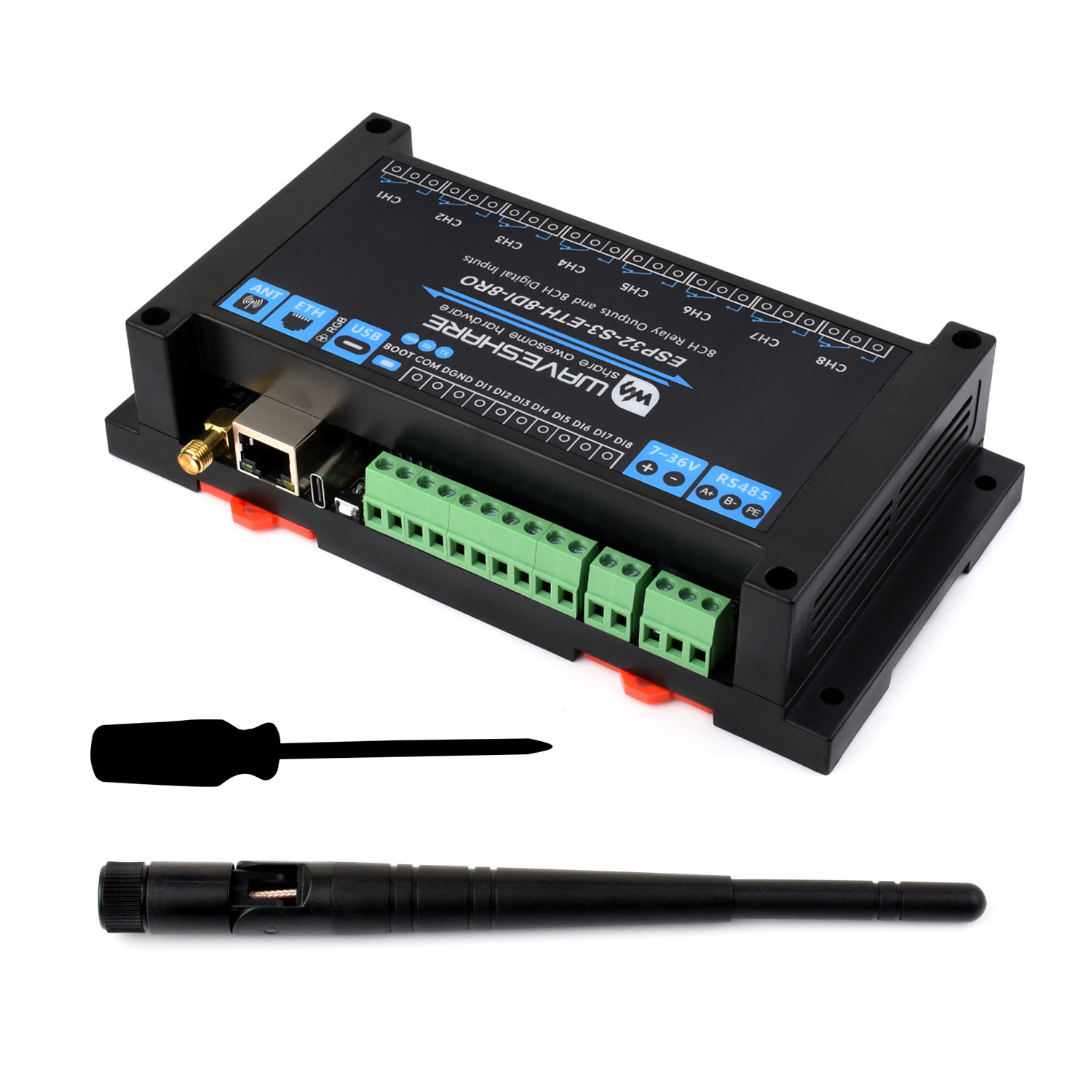 Waveshare Industrial 8-Channel - Esp32 S3 ulasan dan harga