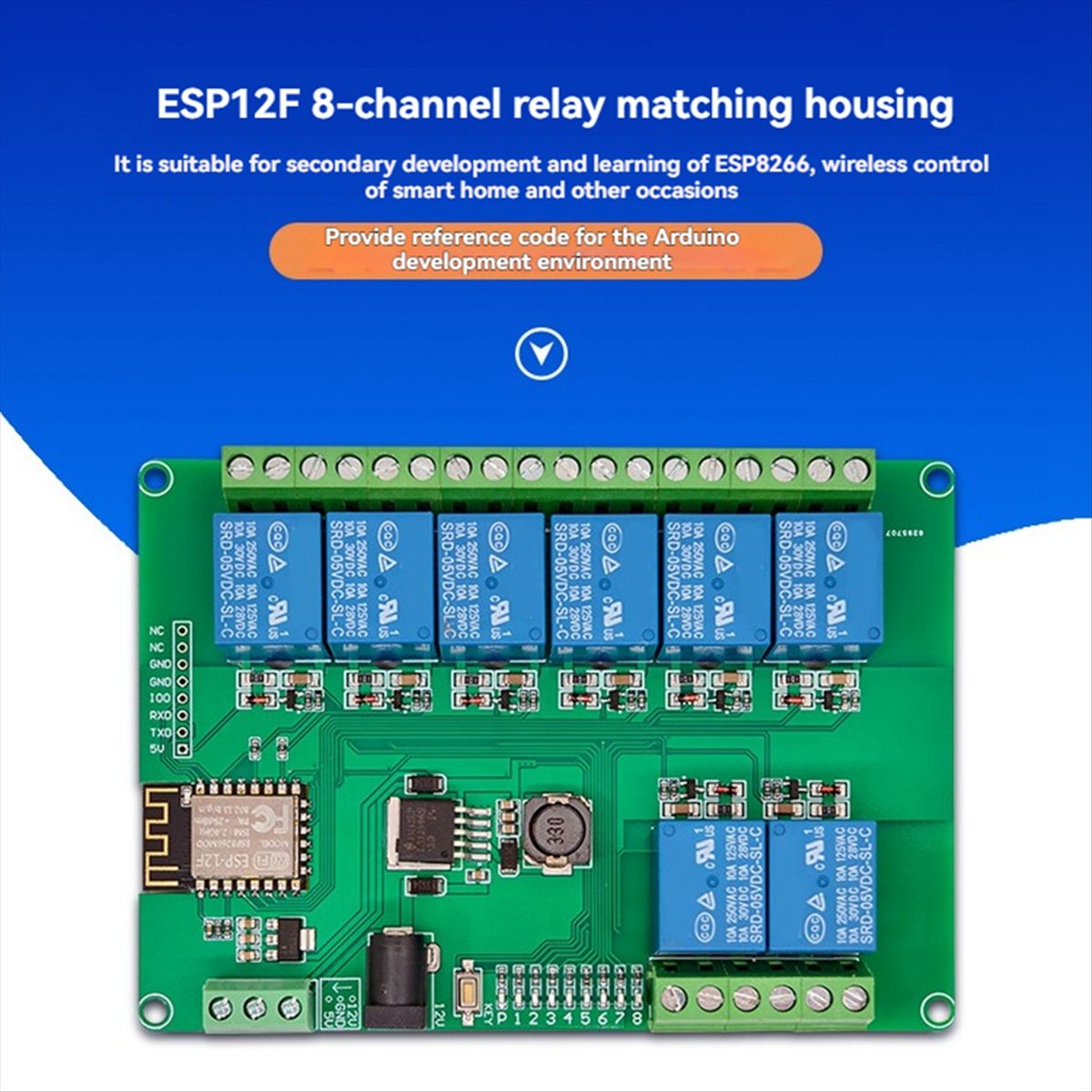 A99X 8-CH Relay Module DC12-24 - Esp8266 ulasan dan harga