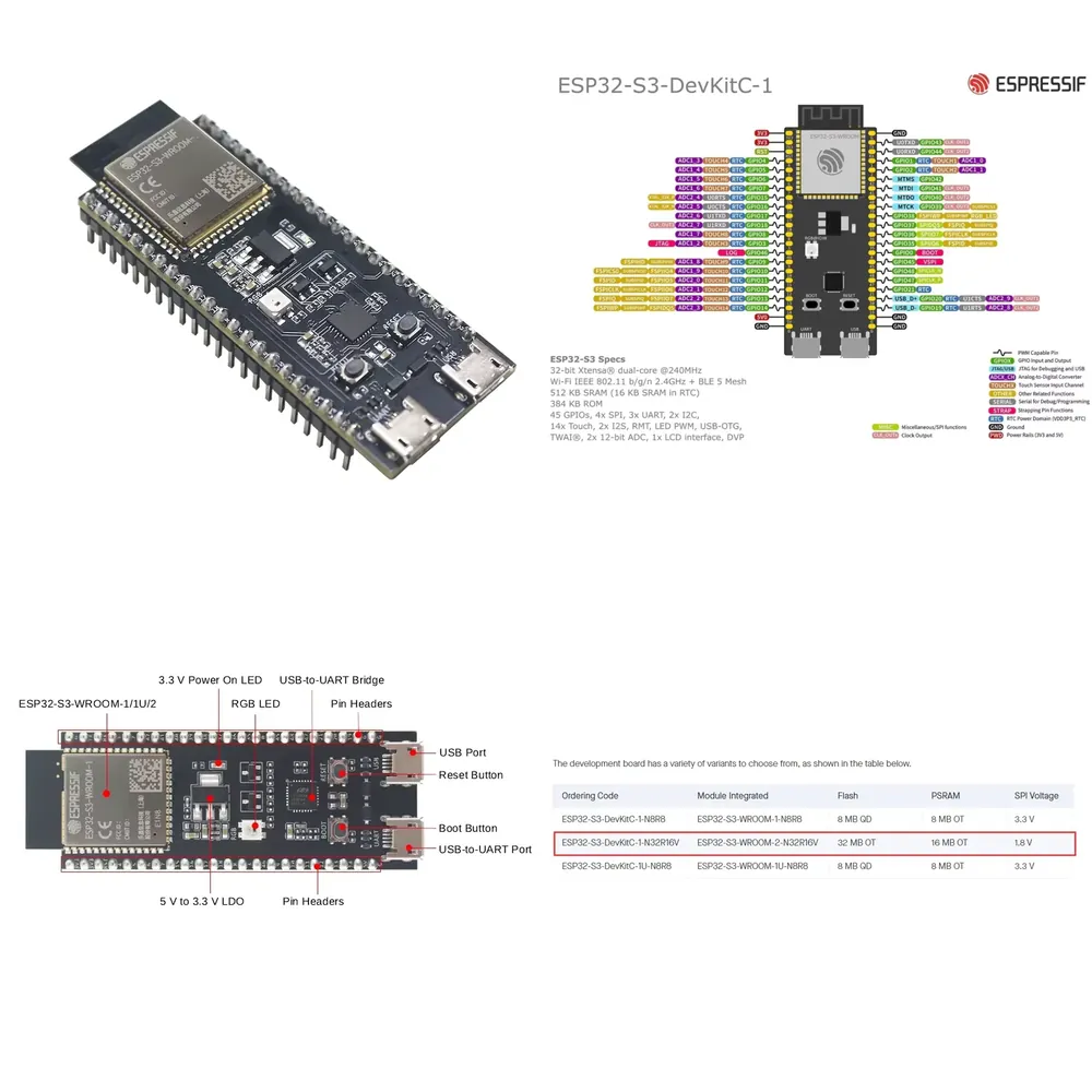 Espressif ESP32-S3-DevKitC-1 D - Esp32 Development Board ulasan dan harga