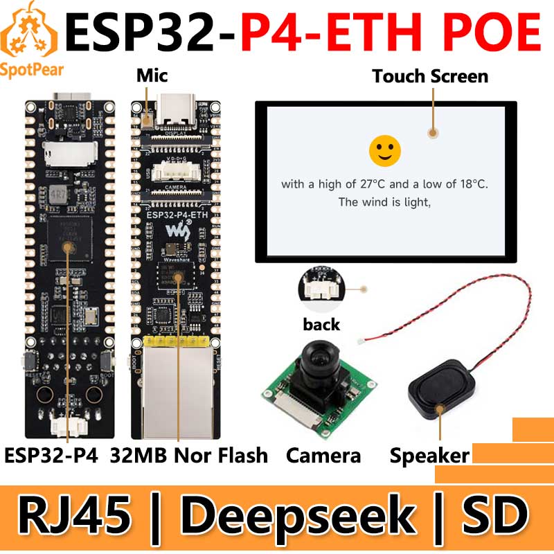 ESP32-P4-ETH RJ45 POE DSI/MIPI - Esp32 P4 ulasan dan harga