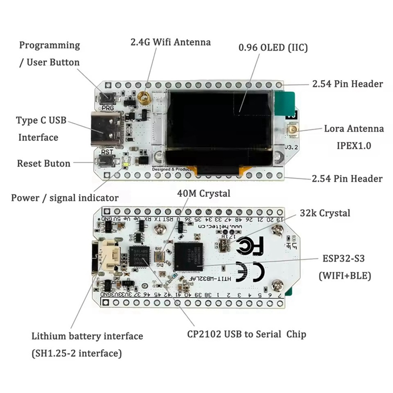Heltec LoRa32 V3 863-928MHZ ES - Esp32 S3 ulasan dan harga