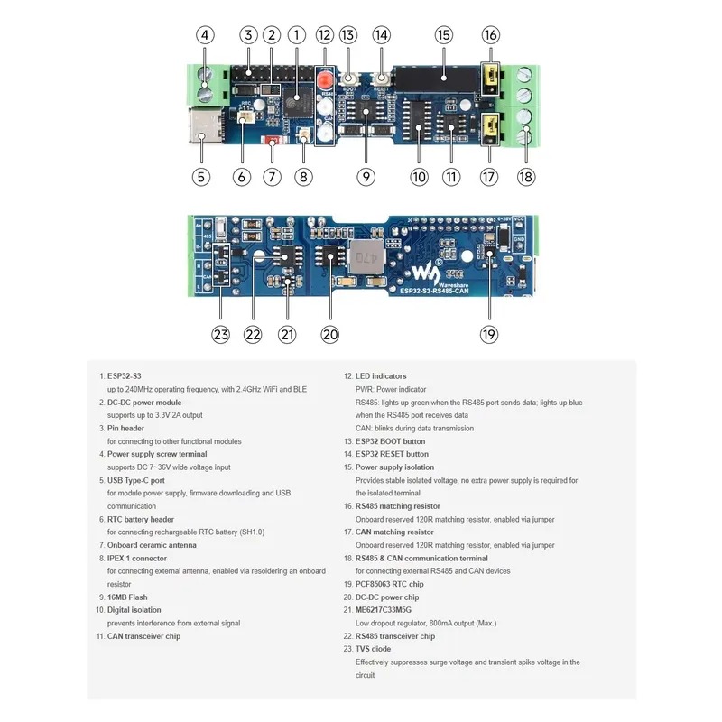 Industrial ESP32-S3 Control Bo - Esp32 S3 ulasan dan harga