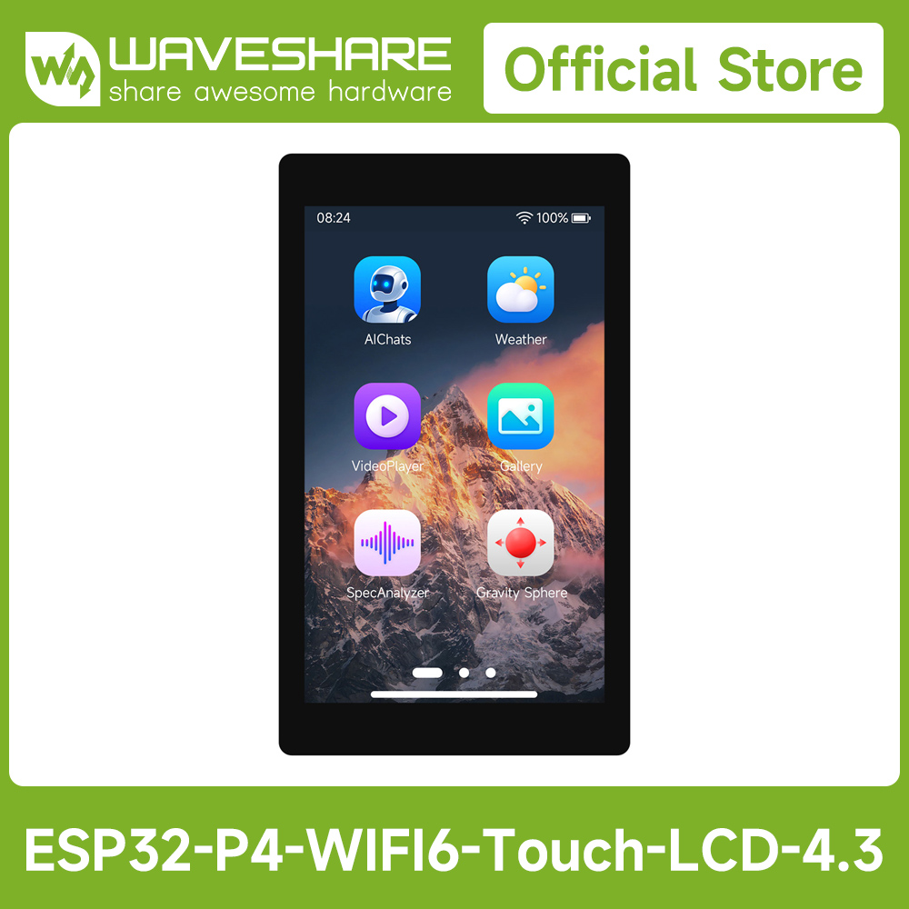 Waveshare ESP32-P4-WIFI6 4.3in - Esp32 P4 ulasan dan harga