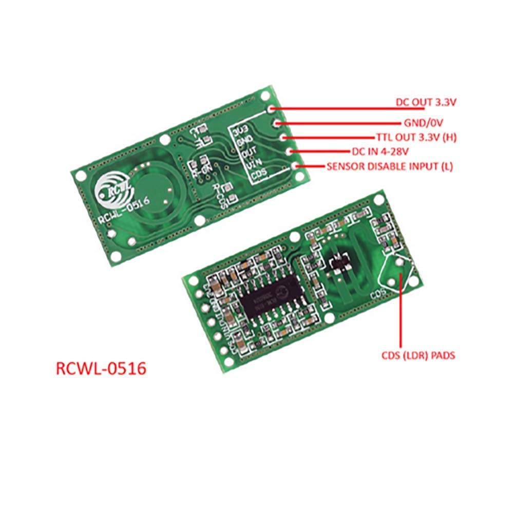 5PCS RCWL-0516 Motion Detectio - Esp8266 Nodemcu ulasan dan harga